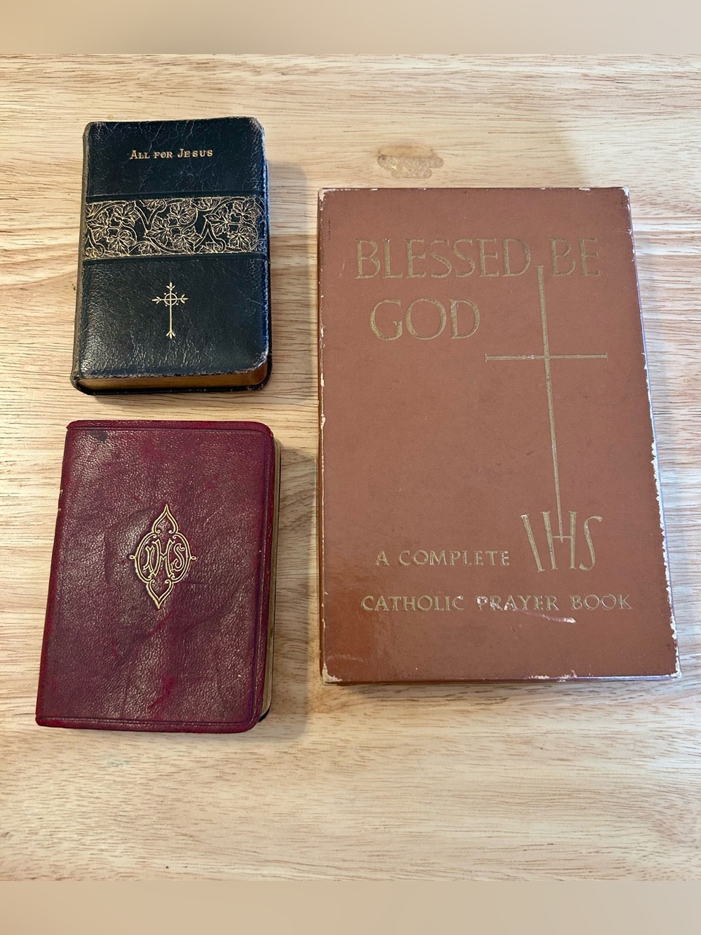 VINTAGE ANTIQUE RELIGIOUS BOOK & EPHEMERA 3-PIECE BUNDLE